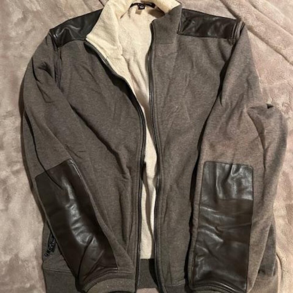 Michael Koors - Zip-Up sweater with leather - L